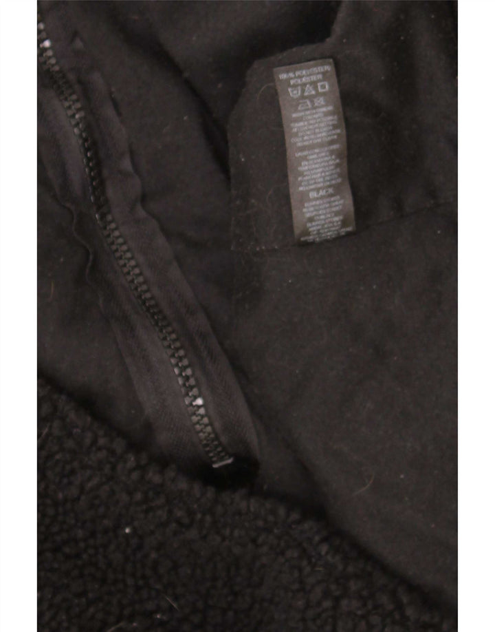 Dunnes Stores Jachetă fleece supradimensionată pentru femei UK 10 Poliester negru mic