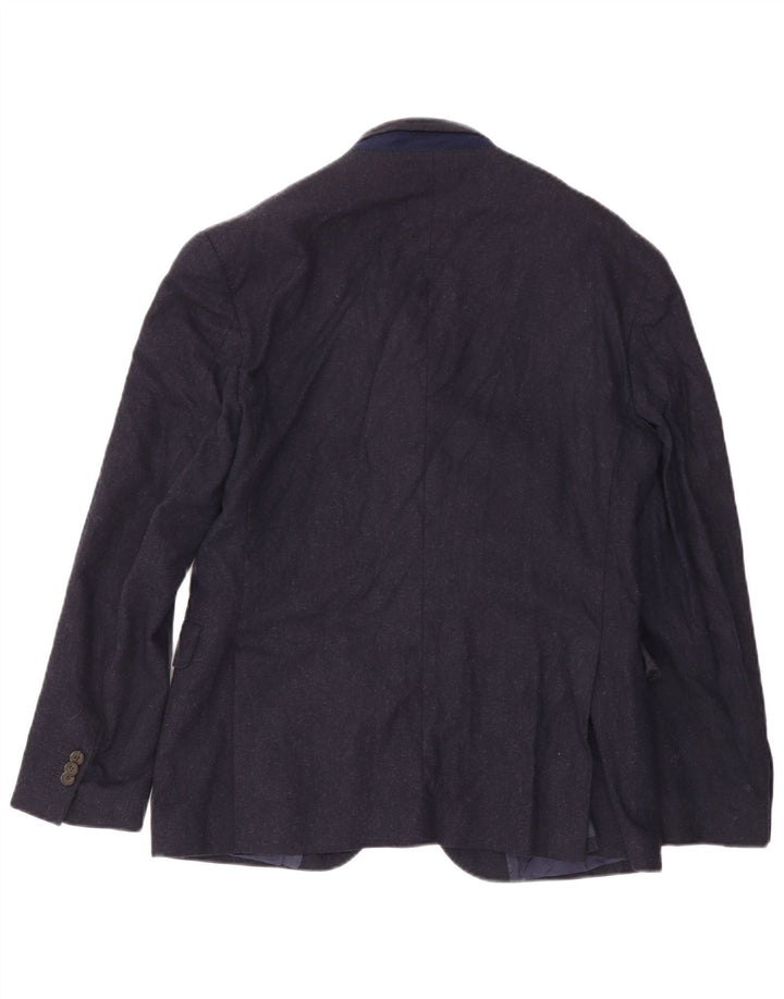 Jachetă pentru bărbați Tommy Hilfiger cu 2 nasturi IT 50 Lână mare, albastru bleumarin
