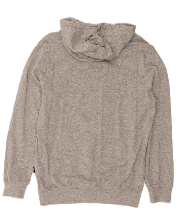 Diadora Mens Graphic Hoodie Jumper Medium Grey Cotton