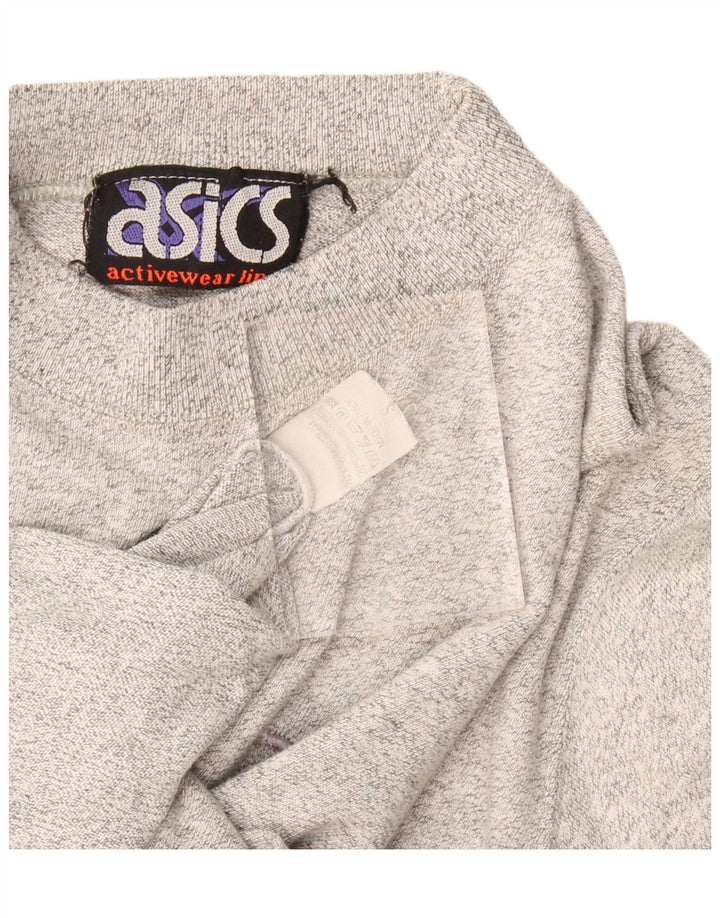 Tricou pentru bărbați Asics Top din bumbac cu pete gri mediu