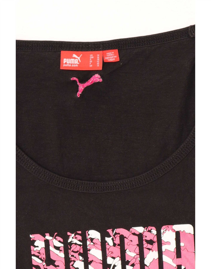 Tricou cu mânecă lungă pentru femei Puma cu grafică UK 12 Medium Black