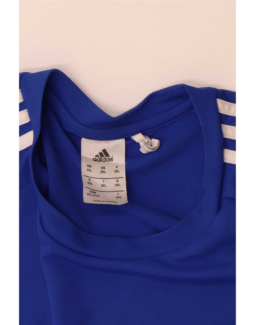 Tricou Adidas Climalite pentru bărbați Top 2XL, albastru, poliester color bloc