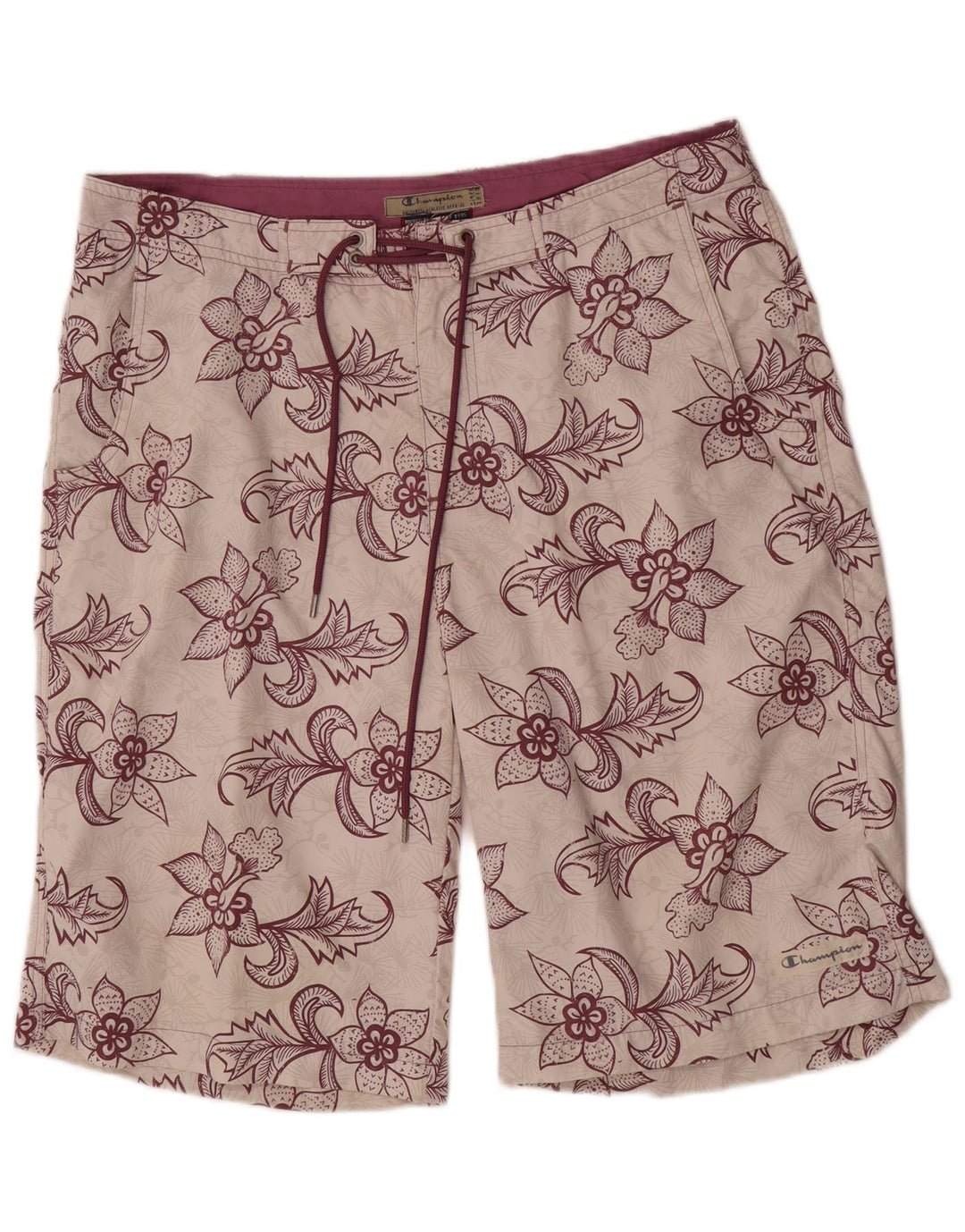 Pantaloni scurți de înot Champion pentru bărbați, mari, alb, cu flori