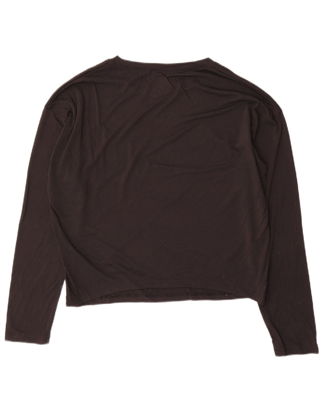 REEBOK Crop Top pentru femei cu mânecă lungă UK 12/14 Poliester mediu negru