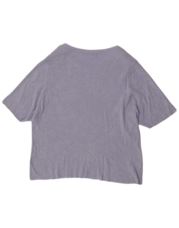 Tricou pentru femei Marks & Spencer Top UK 24 4XL Blue Viscose