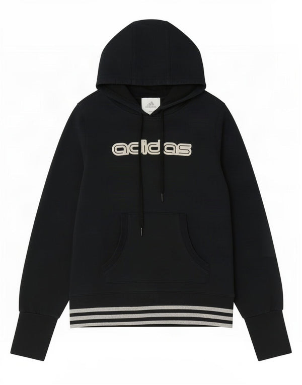 Pulover Adidas Climalite Graphic Hoodie pentru femei UK 14 Medium Bleumarin Bumbac