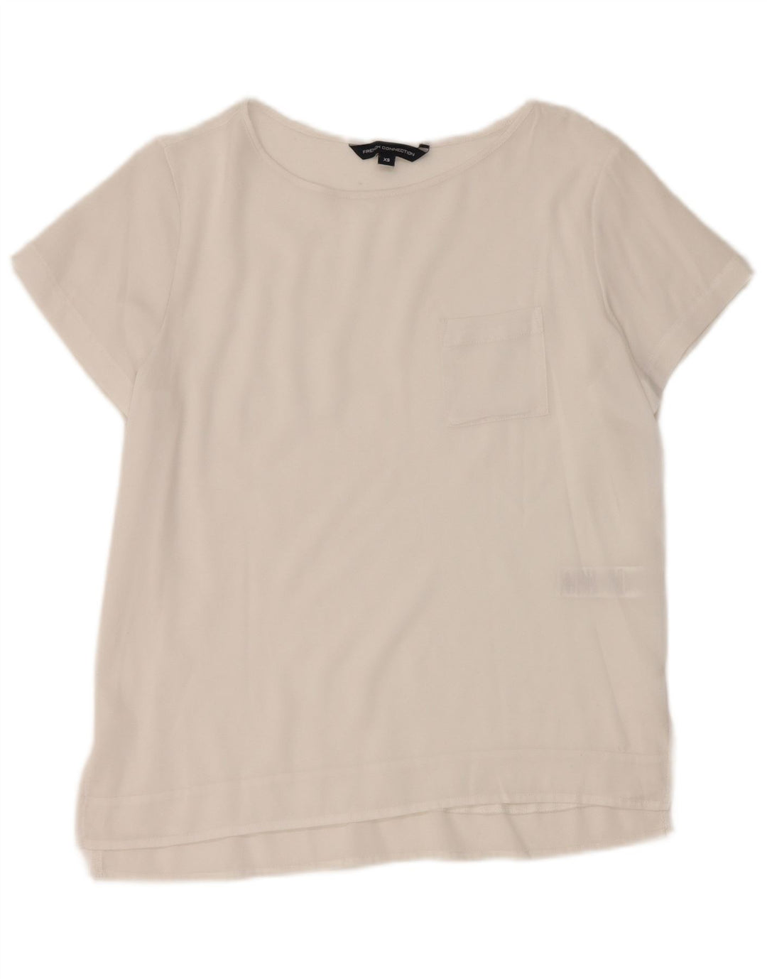 French Connection Womens See Through Top UK 6 XS Poliester alb