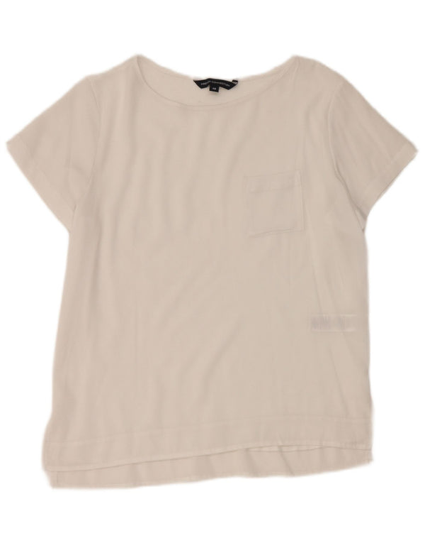 French Connection Womens See Through Top UK 6 XS Poliester alb
