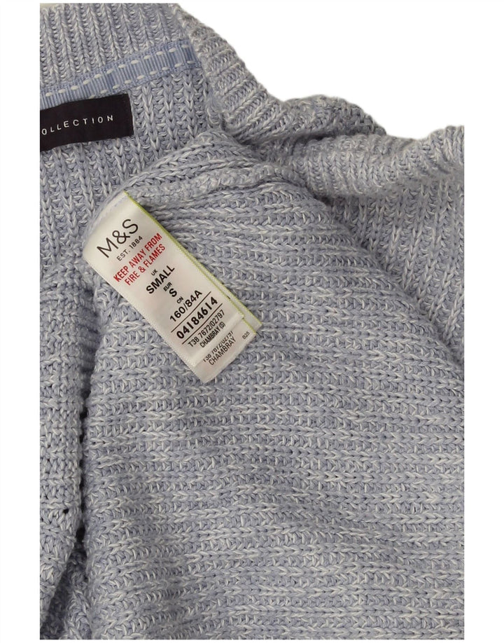 Marks & Spencer Pulover supradimensionat pentru femei cu gât de barcă UK 10 Small Blue