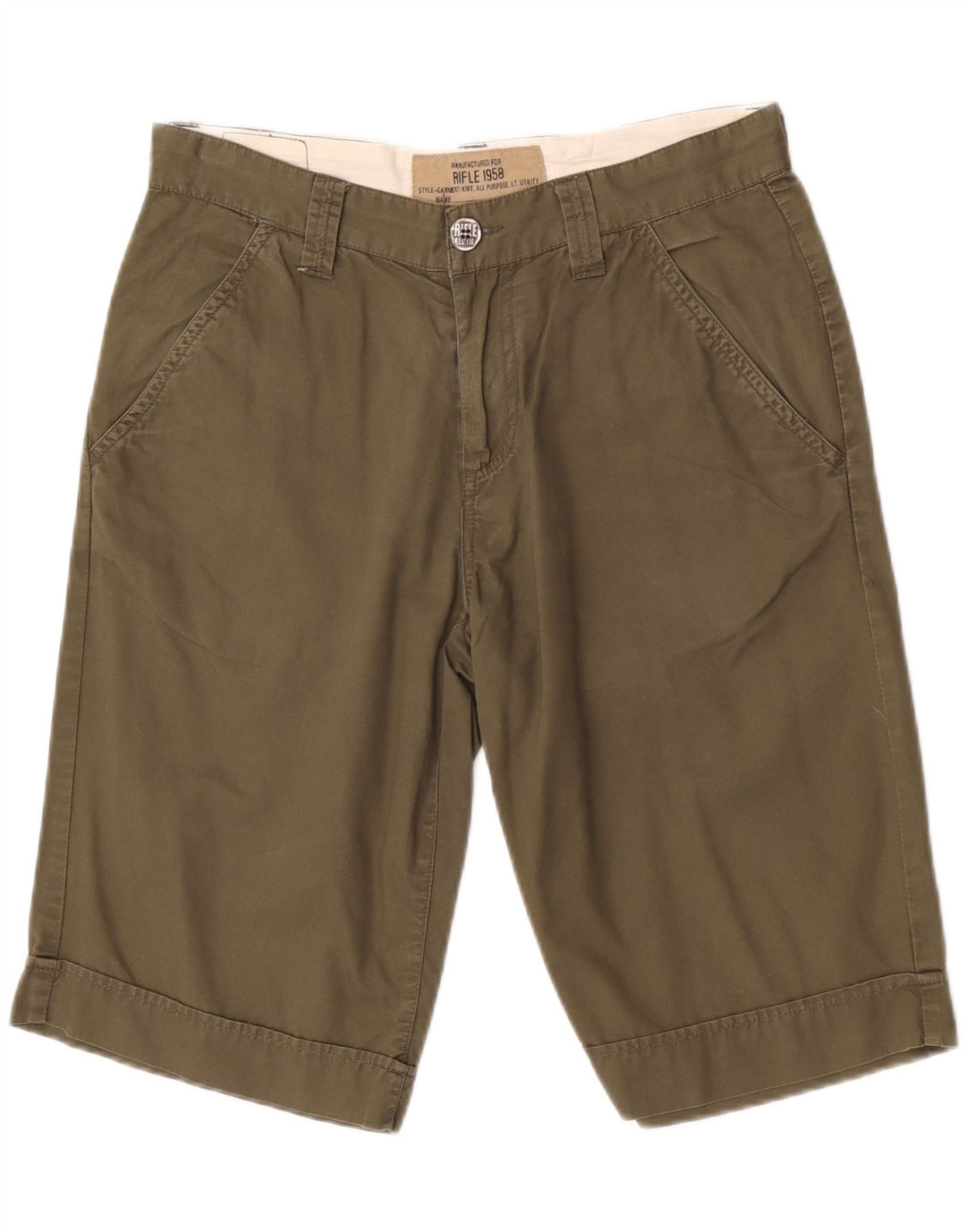 Pantaloni scurți chino pentru bărbați Rifle W31, bumbac mediu kaki