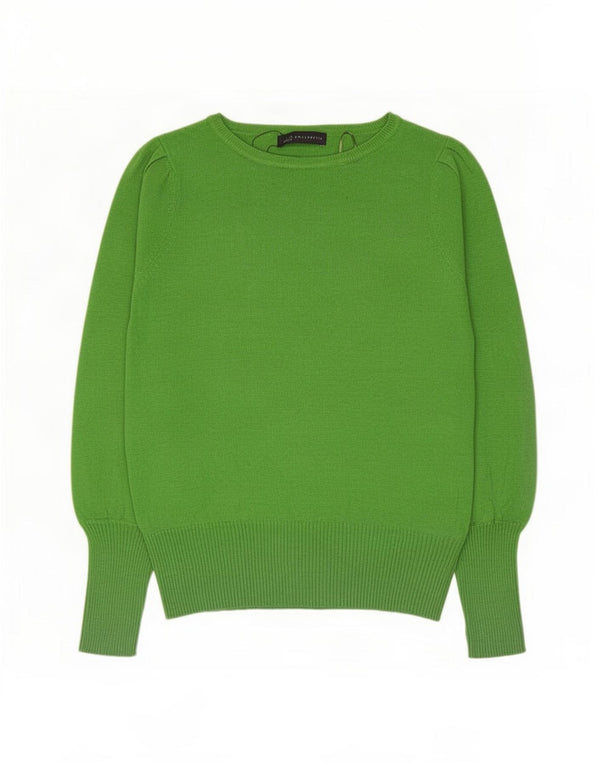 Pulover pentru femei Marks & Spencer cu gât de barcă, UK 12, viscoză verde medie