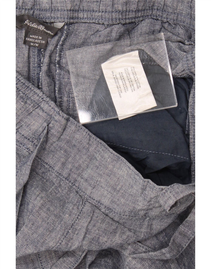 EDDIE BAUER Womens Chino Shorts Medium W30  Blue Linen