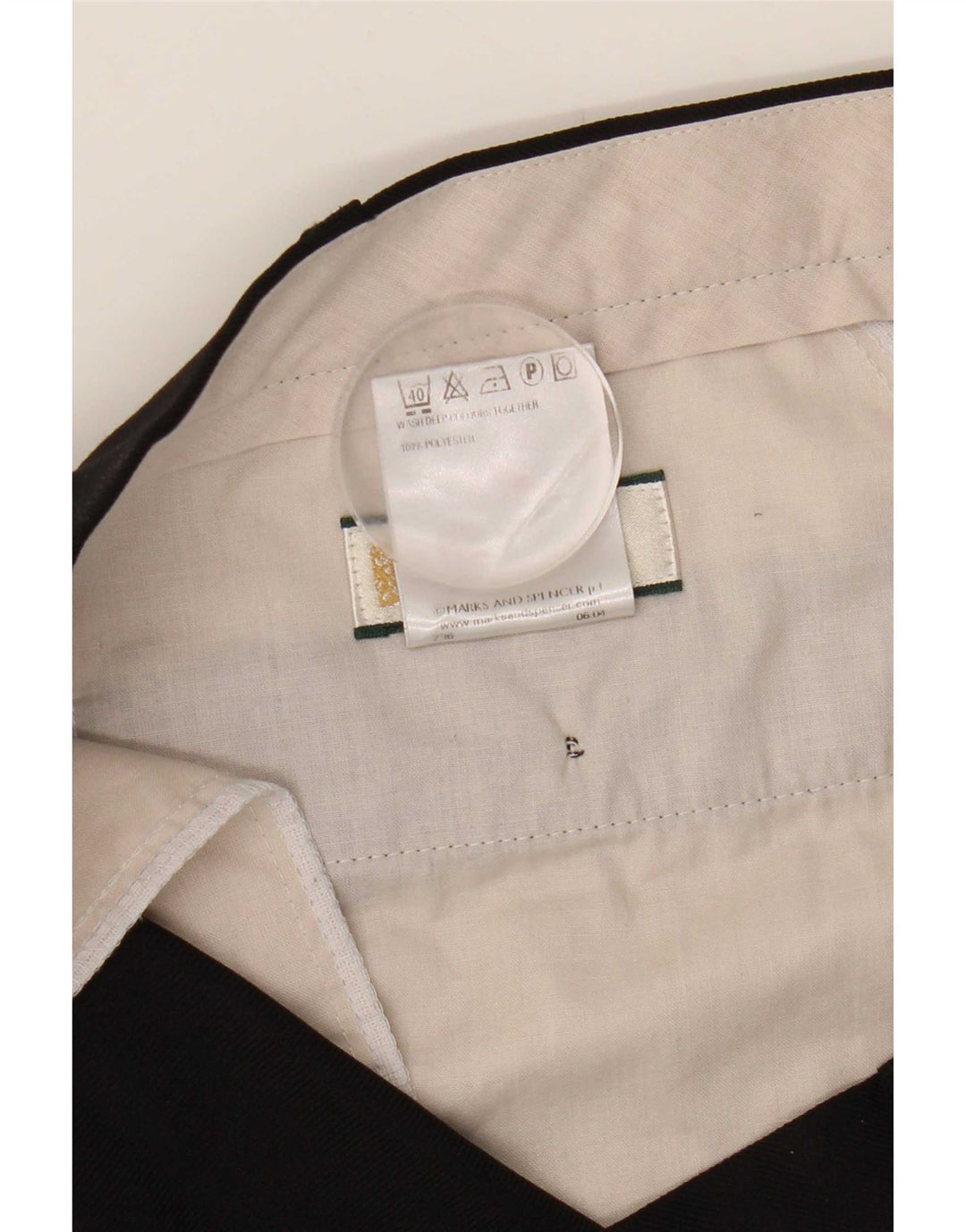 Marks & Spencer Pantaloni drepți pentru bărbați L42 L31 Poliester negru