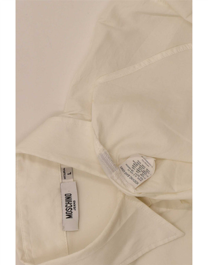 Cămașă pentru bărbați Moschino, mare, alb, bumbac