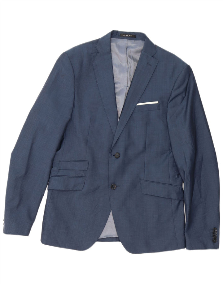 Jachetă pentru bărbați Zara Tailored Fit cu 2 nasturi EU 50 Bleumarin mediu