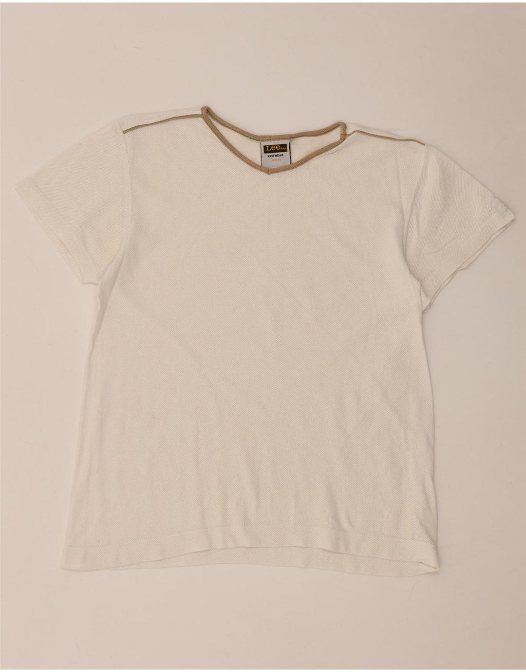 Tricou pentru femei Lee Top UK 14 Medium White Bumbac
