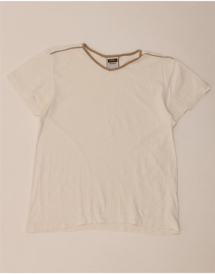 Tricou pentru femei Lee Top UK 14 Medium White Bumbac