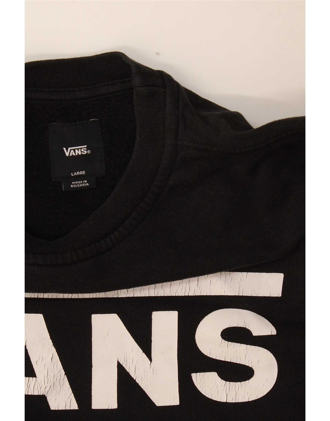 Pulover cu grafic pentru femei Vans UK 16 Large Negru
