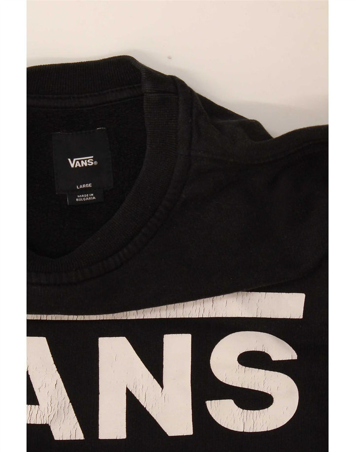Pulover cu grafic pentru femei Vans UK 16 Large Negru