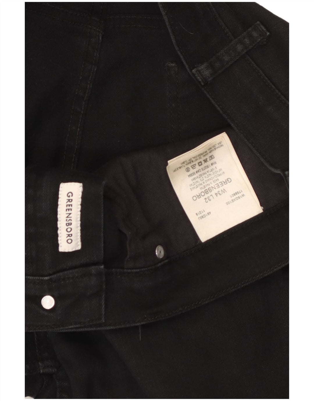 WRANGLER Blugi drepte pentru bărbați Greensboro W34 L32 bumbac negru