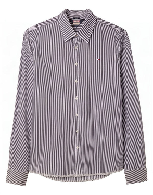 Cămașă pentru bărbați Tommy Hilfiger Slim Fit 2XL, bumbac gri cu dungi