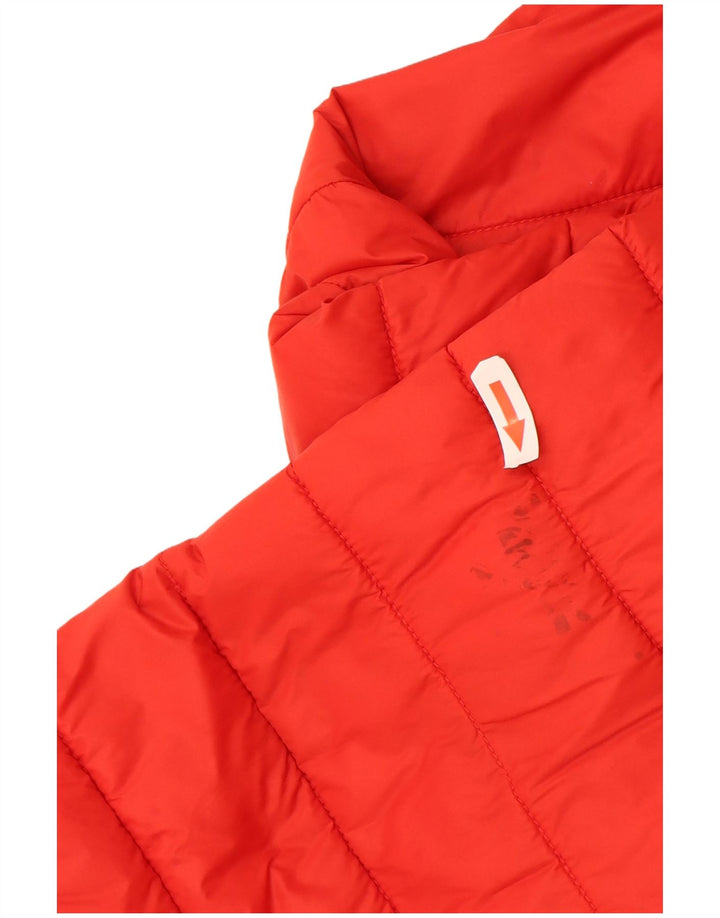 Jachetă căptușită cu glugă Benetton pentru băieți 10-11 ani poliamidă roșie