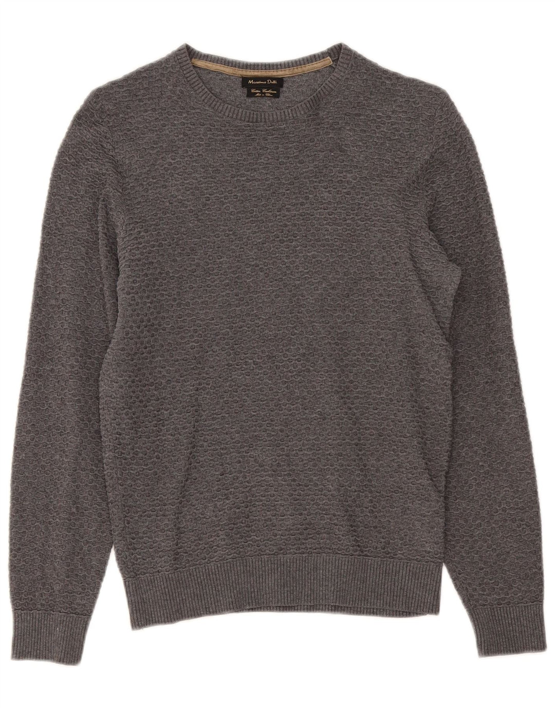 Pulover Massimo Dutti pentru bărbați, cu gât de barcă, bumbac mic, gri