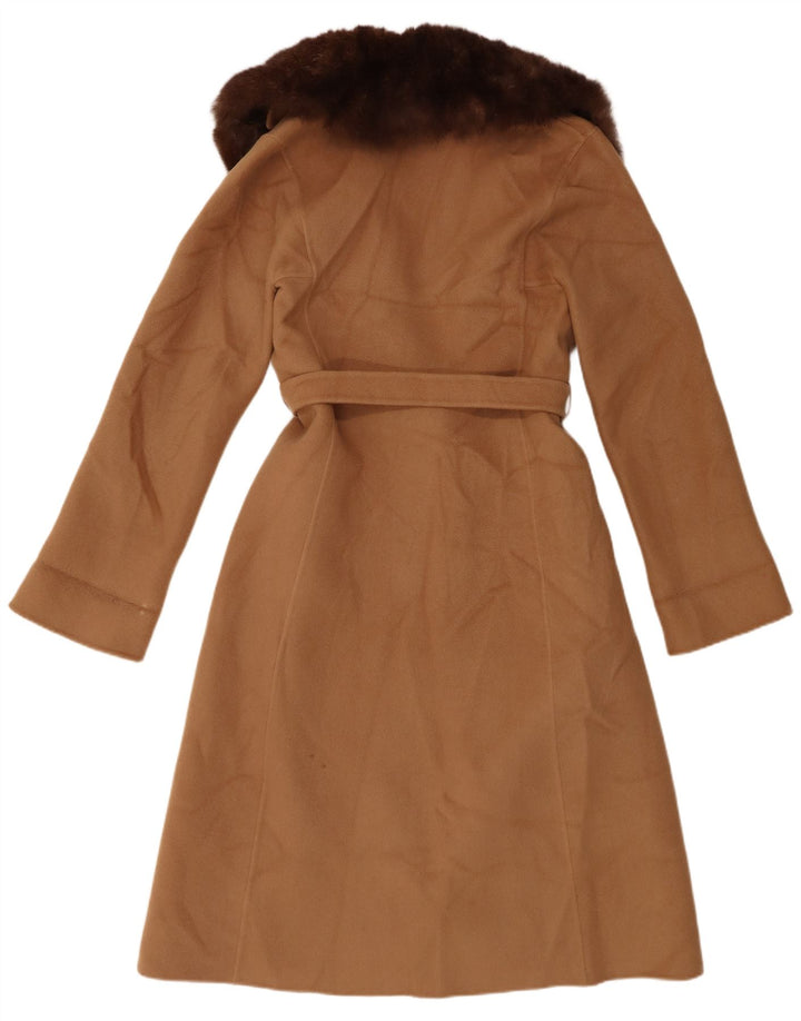 Pardesiu vintage pentru femei UK 6 XS maro