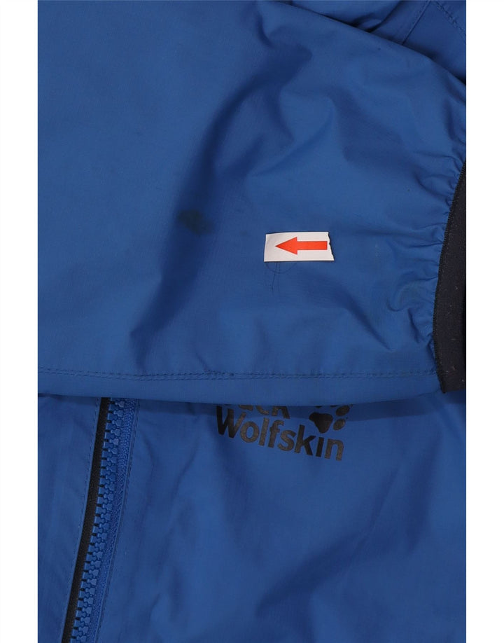 Jack Wolfskin Jachetă de ploaie pentru băieți 15-16 ani, albastru, poliamidă color bloc