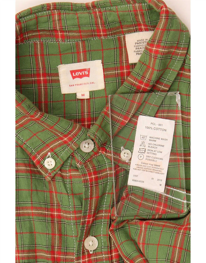 Cămașă Levi's pentru bărbați, bumbac cu carouri verde mediu