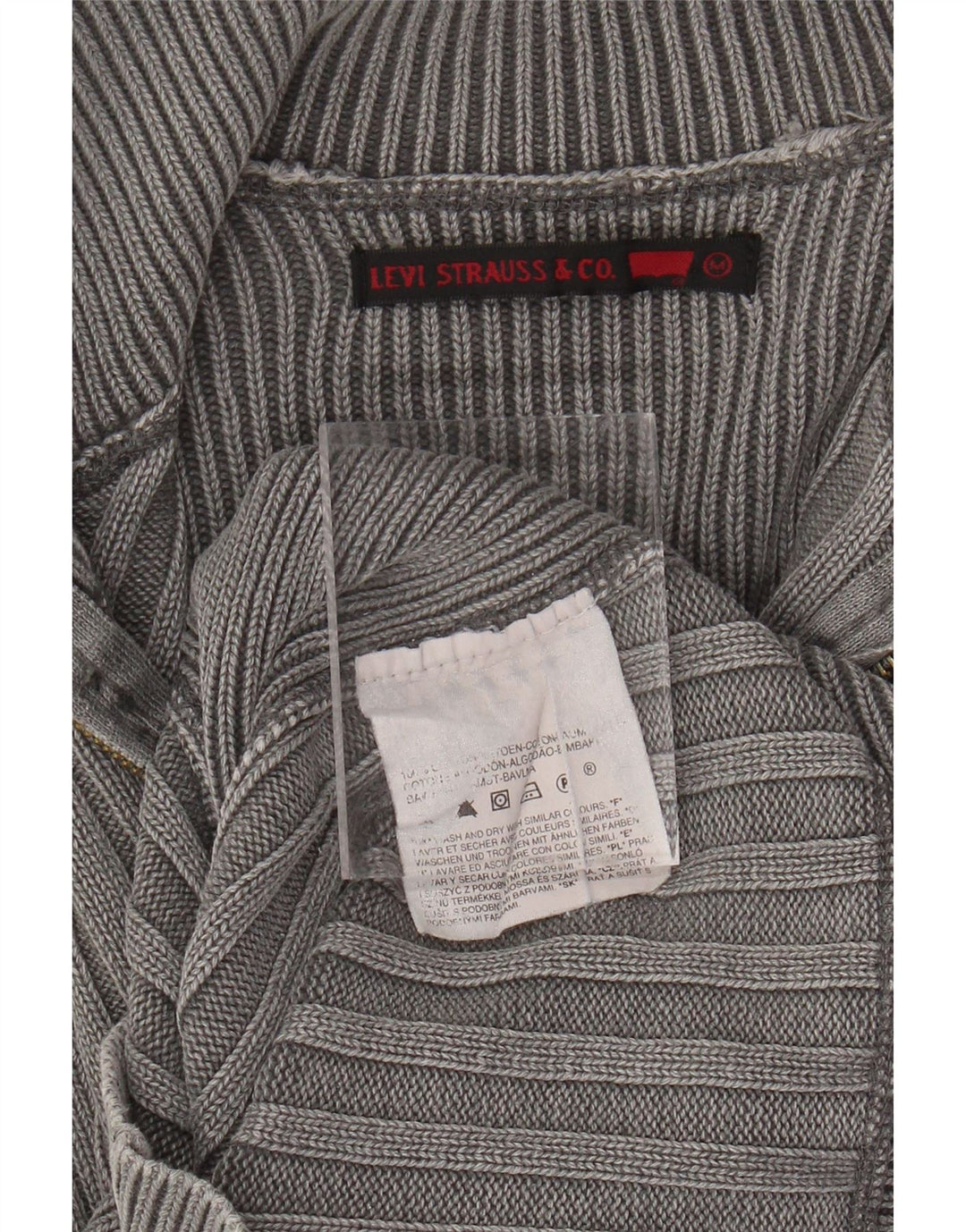 Pulover cardigan pentru bărbați LEVI'S, bumbac, gri mediu