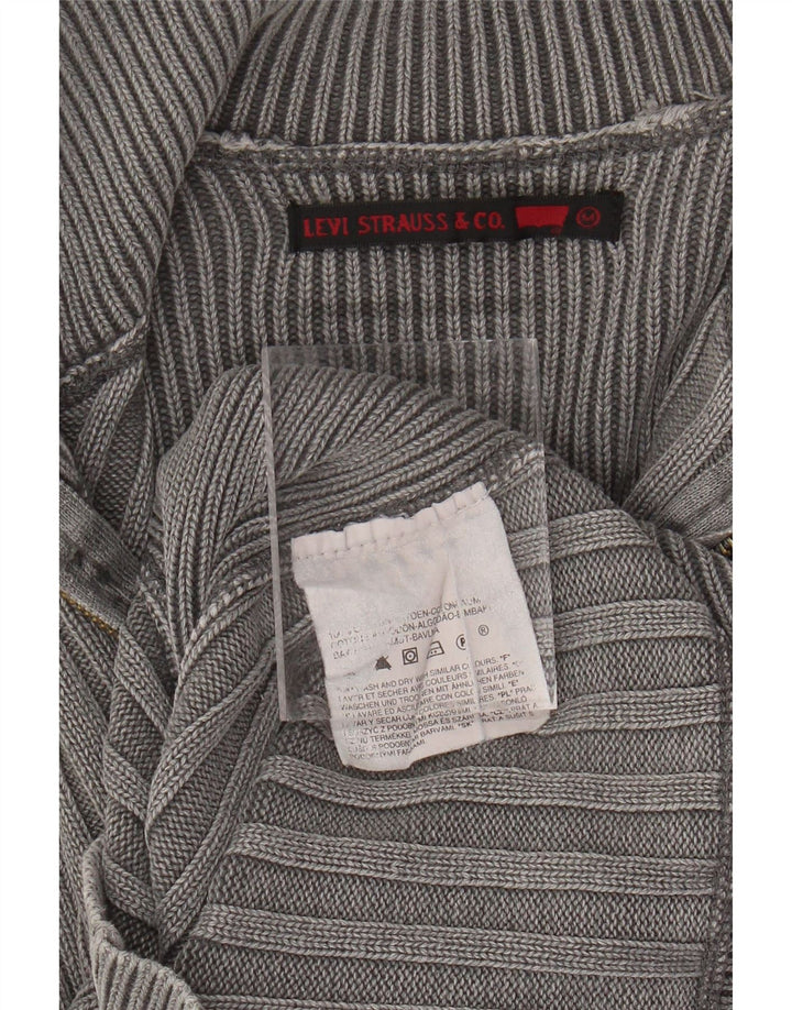 Pulover cardigan pentru bărbați LEVI'S, bumbac, gri mediu