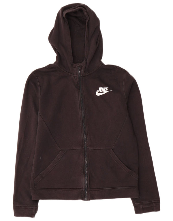 Pulover Nike pentru băieți, cu fermoar, 13-14 ani, XL, bumbac negru