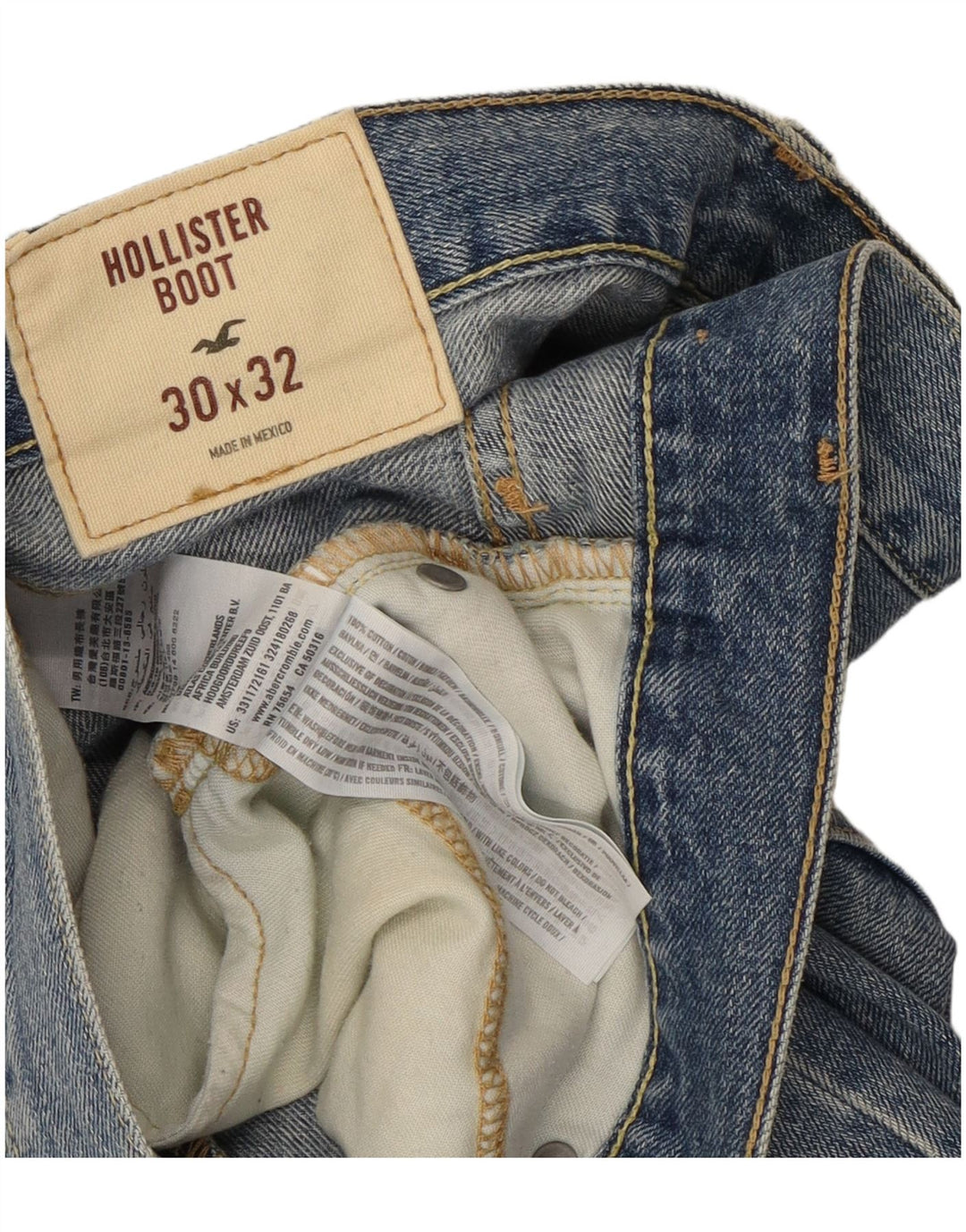 Blugi Hollister pentru femei Bootcut W30 L32 Blue Cotton