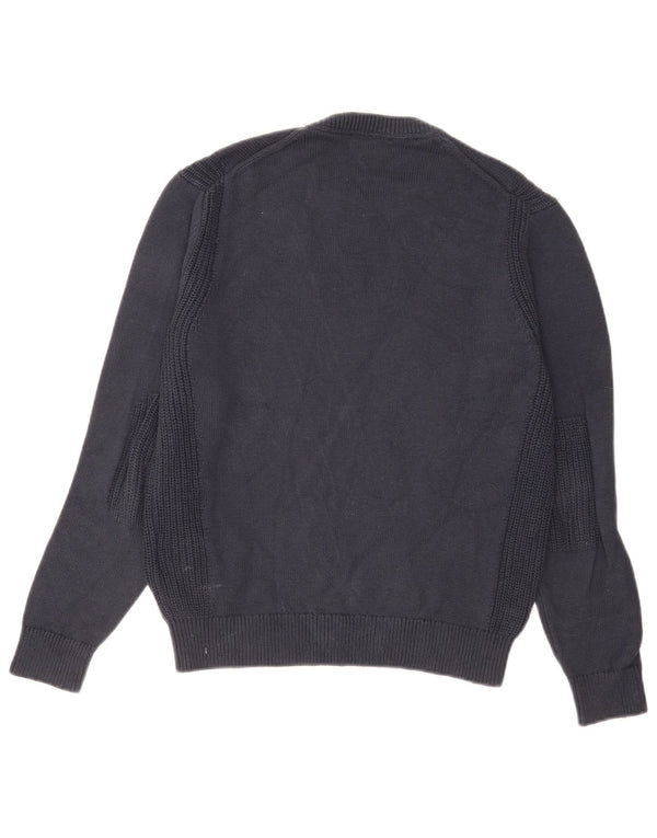 Pulover Hackett pentru bărbați, cu gât crew, bumbac mic, albastru bleumarin
