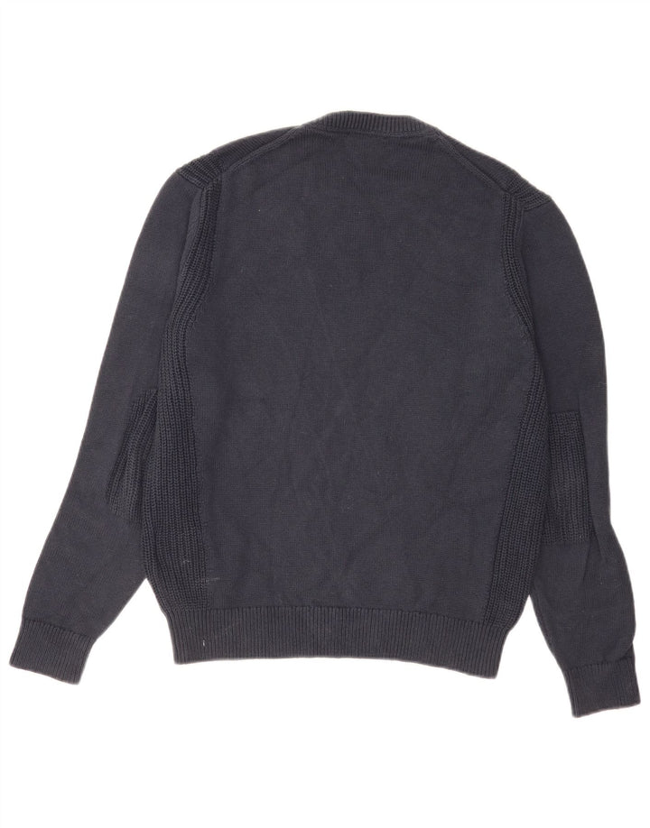 Pulover Hackett pentru bărbați, cu gât crew, bumbac mic, albastru bleumarin