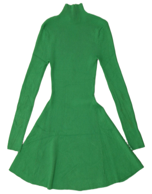 Rochie cu pulover pentru femei Zara UK 8 Small Green Viscose
