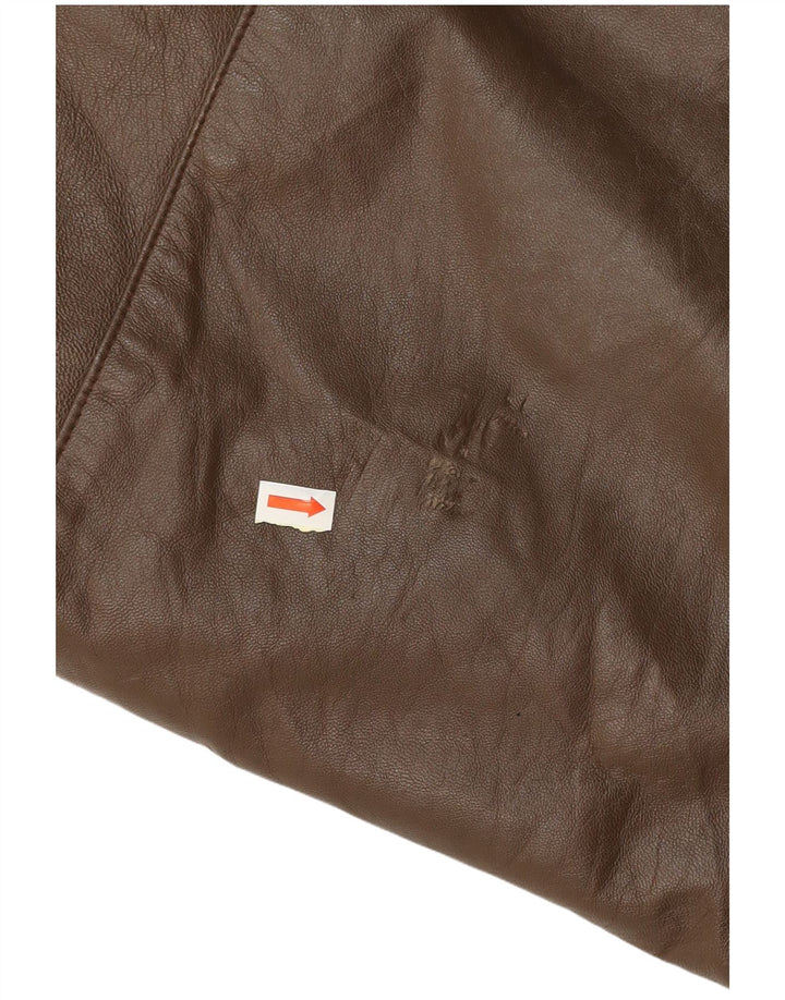 Palton din piele pentru bărbați VINTAGE UK 38 maro mediu