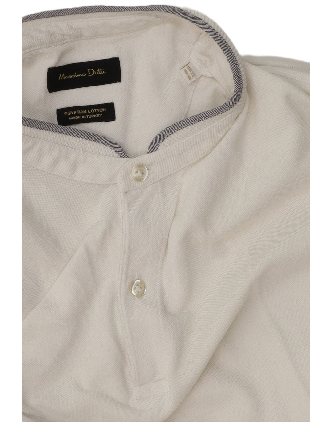 Tricou polo Massimo Dutti pentru bărbați, bumbac alb 2XL