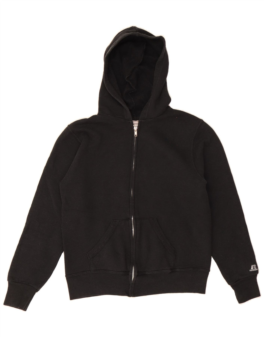RUSSELL ATHLETIC Womens Zip Hoodie Sweater UK 14 Medium Black Vintage Russell Athletic and Second-Hand Russell Athletic from Messina Hembry 