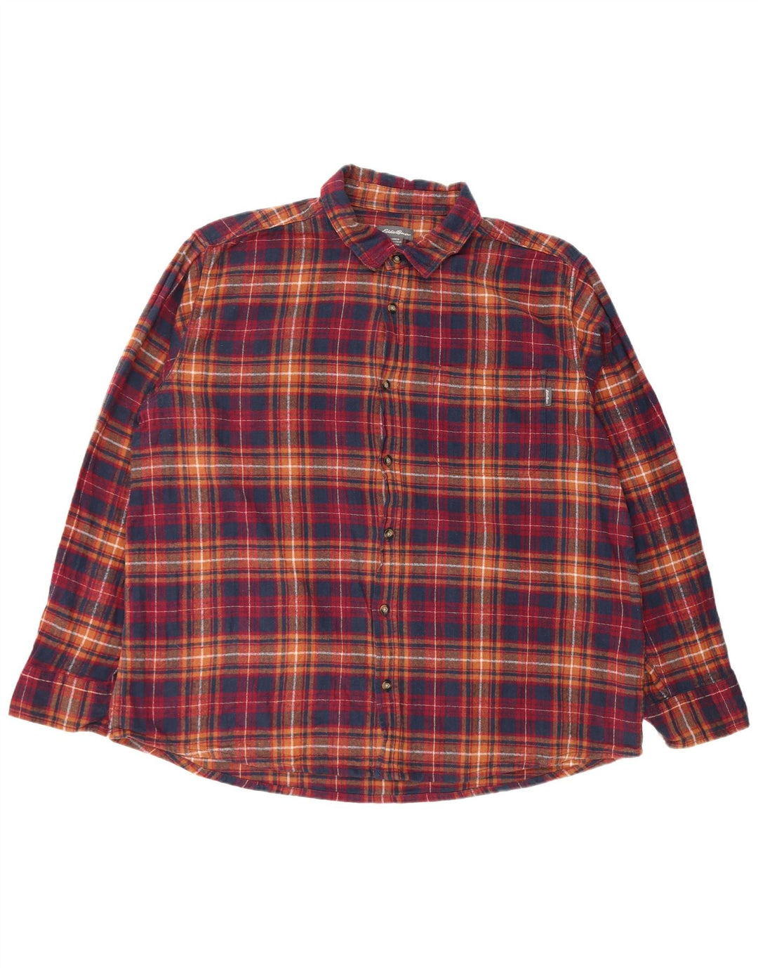 Cămașă de flanel pentru bărbați Eddie Bauer 2XL, bumbac cu carouri multicolore