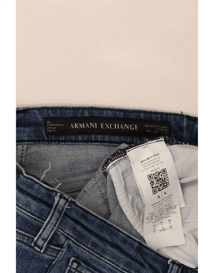 ARMANI EXCHANGE Blugi super skinny pentru femei Lift - Up W27 L30 Bumbac albastru