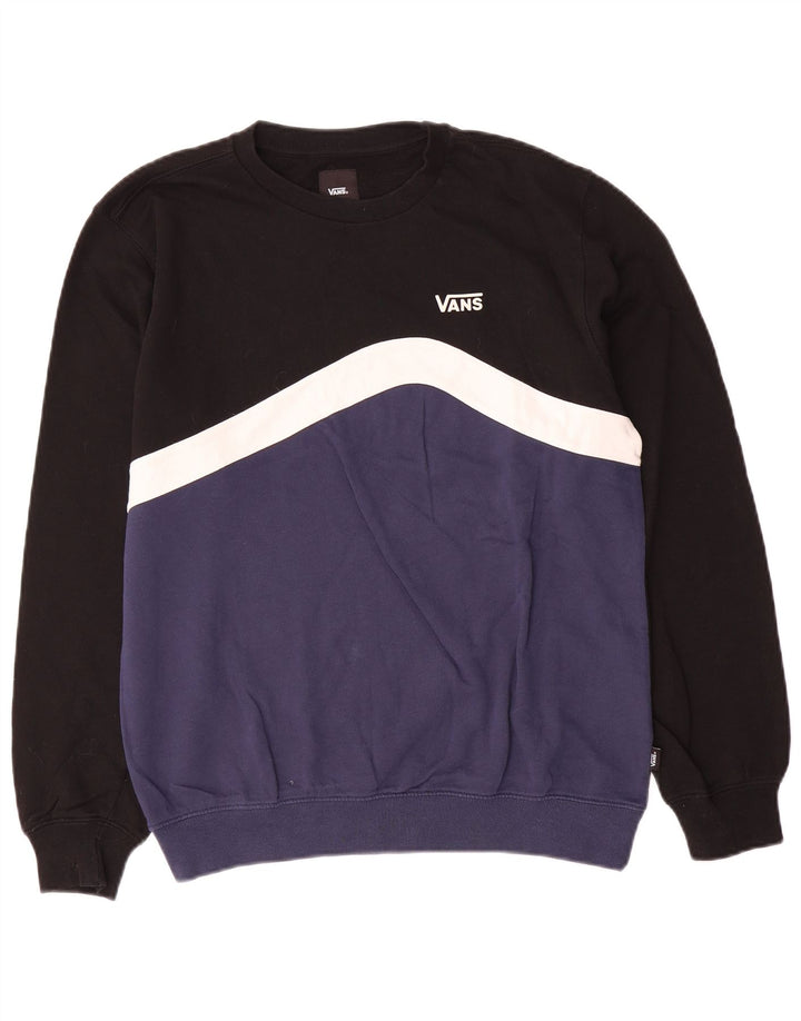 Pulover Vans pentru bărbați, mic, negru, color block, bumbac