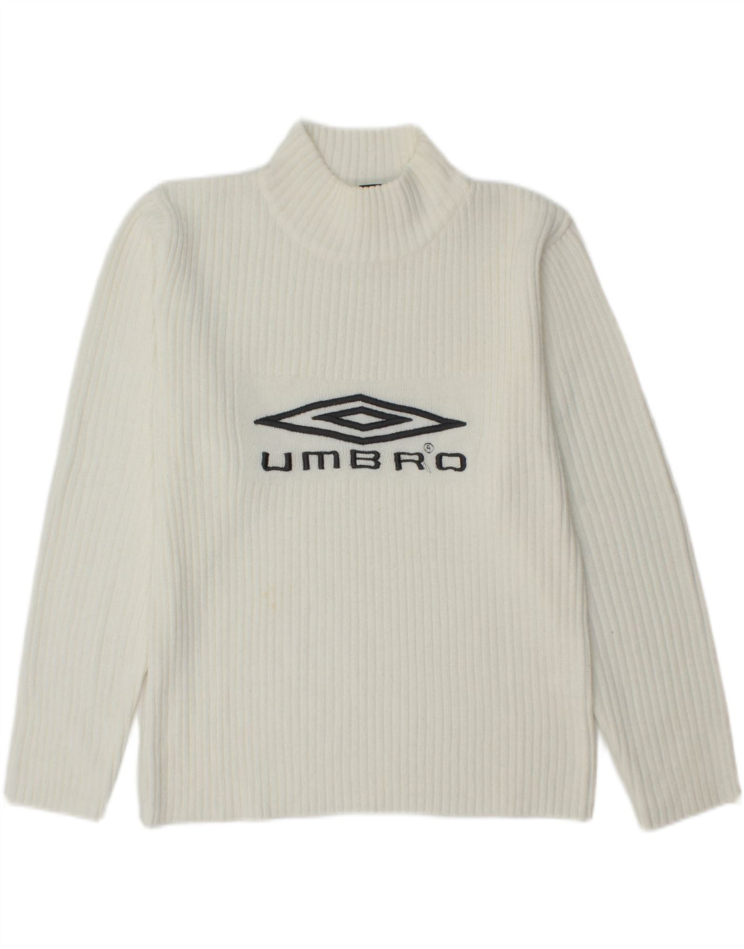 UMBRO Pulover cu gât țestoasă cu grafică pentru femei UK 16 Medium White Acrylic