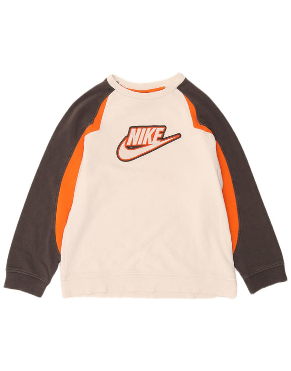 Pulover cu grafic Nike pentru băieți, 12-13 ani, mare, alb, bloc de culoare
