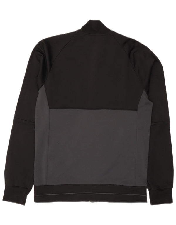 Adidas Mens Graphic Tracksuit Top Jacket Small Black Colourblock Polyester