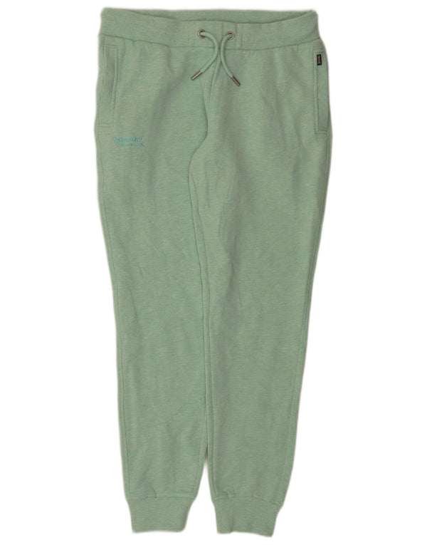 Pantaloni de trening pentru femei Superdry Pantaloni de jogging UK 16 Mare Bumbac verde
