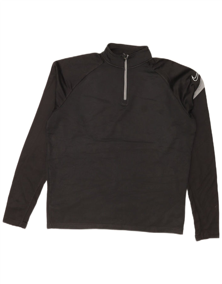 Hanorac pentru bărbați Nike Dri Fit Graphic Pulover mediu negru Colorblock