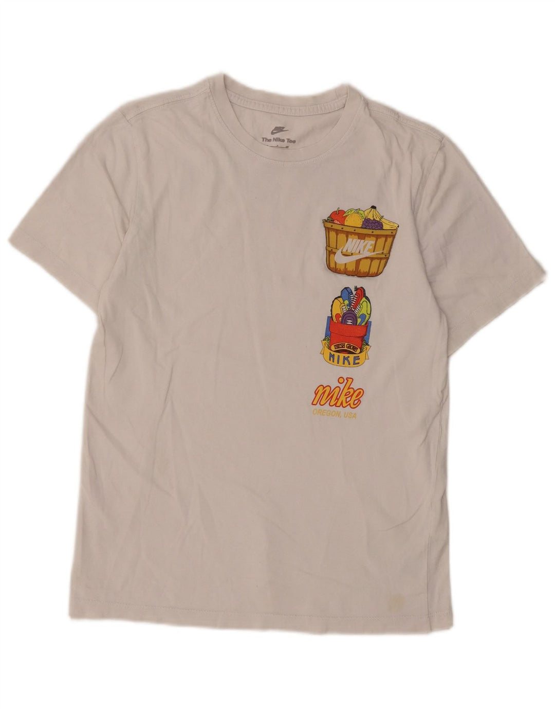 Tricou grafic Nike pentru bărbați Top mic, alb, bumbac
