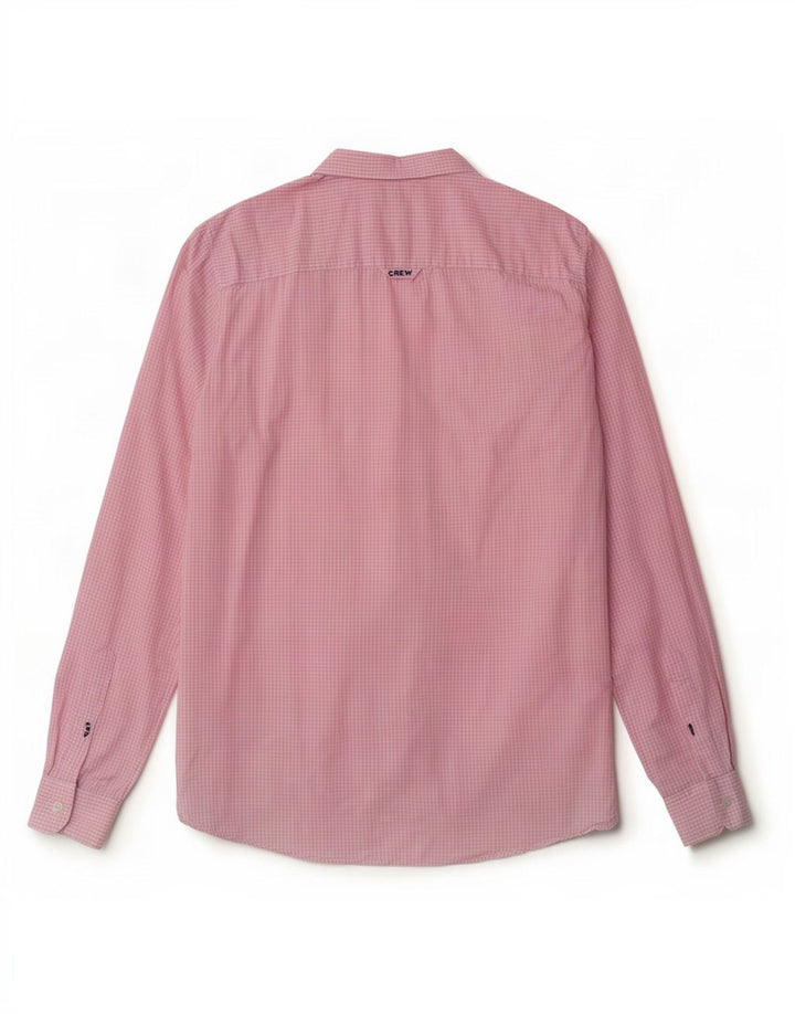 Crew Clothing Cămașă clasică pentru bărbați, bumbac vichy, roz mediu